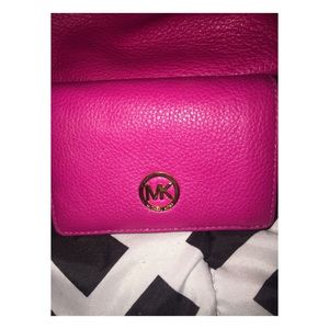 Vibrant Pink MK Wallet